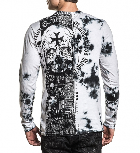Long sleeve Affliction Destroy LA LS Tee Gaze Wash buy