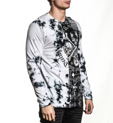 Long sleeve Affliction Destroy LA LS Tee Gaze Wash photo