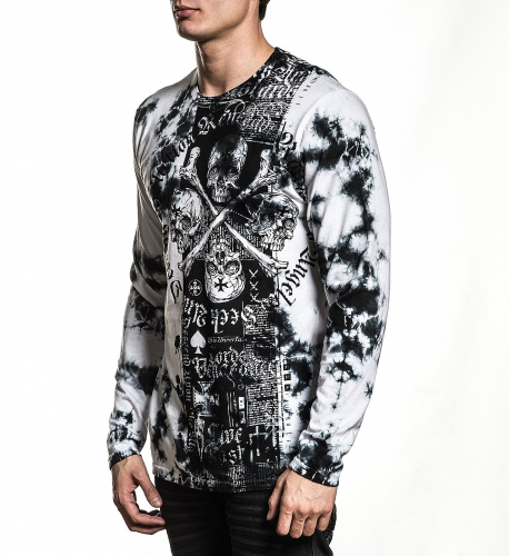 Long sleeve Affliction Destroy LA LS Tee Gaze Wash price