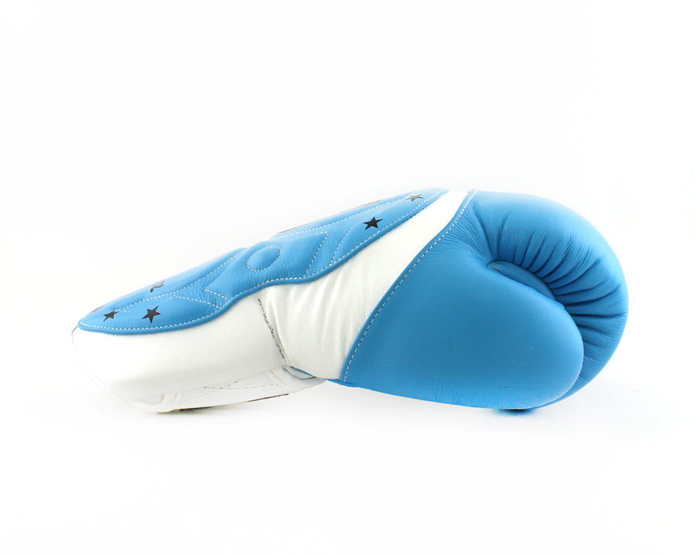 Боксерские перчатки Twins Velcro Extra Design BGVL6-MK White Lightblue цена