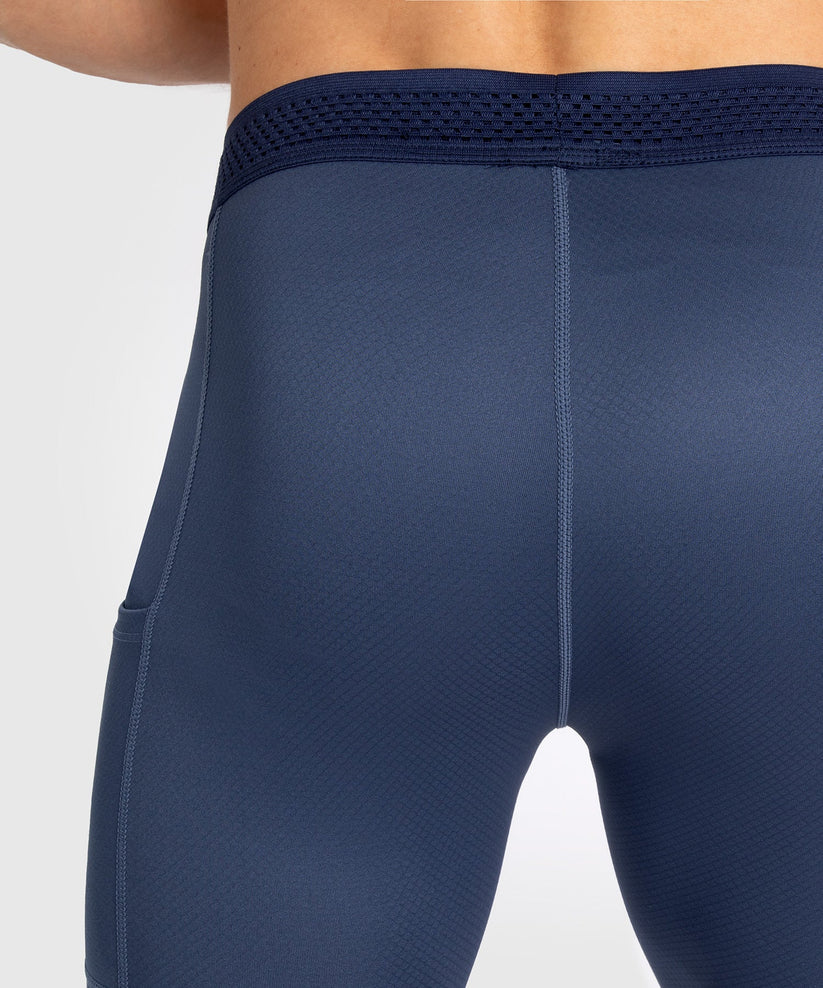 Компрессионные штаны Venum Attack Mens Spats Navy Blue оригинал