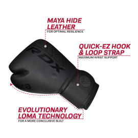 Детские боксерские перчатки RDX F6 Kara 6oz Black оригинал