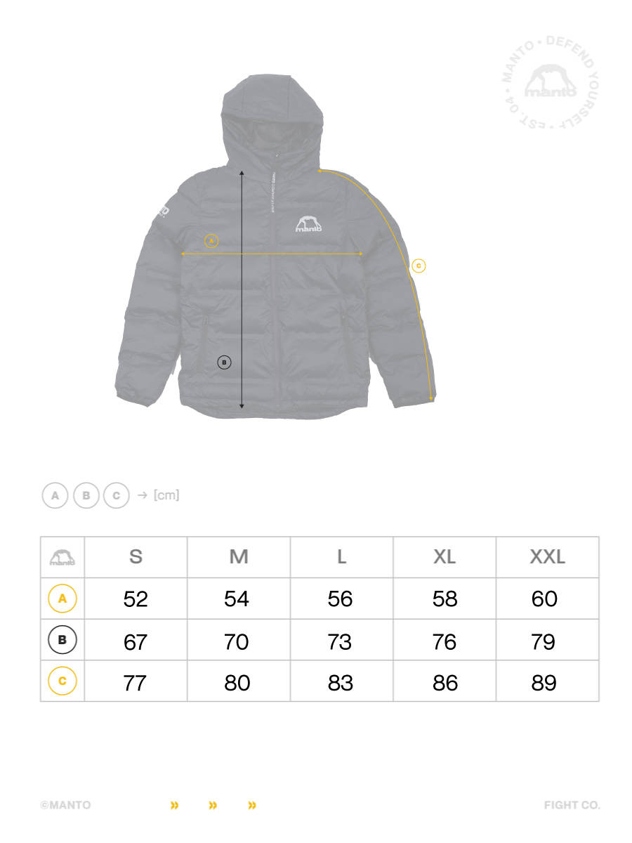 MANTO Winter Jacket Varsity Black size