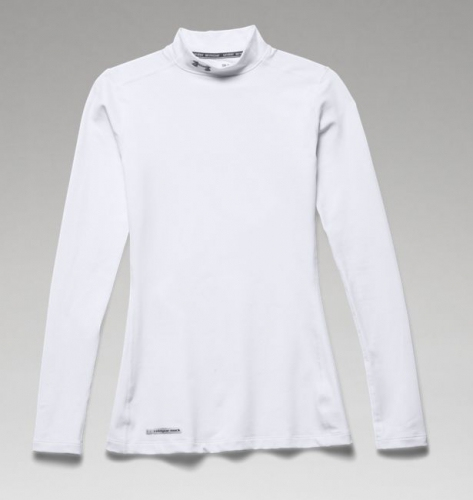 Жіноча термокофта Under Armour ColdGear Fitted Long Sleeve Mock White фото