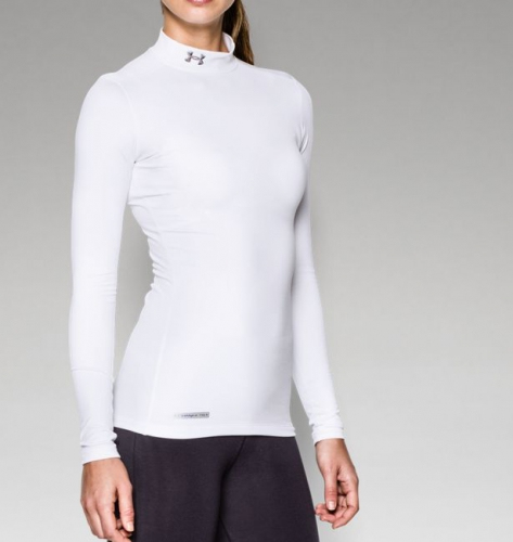 Жіноча термокофта Under Armour ColdGear Fitted Long Sleeve Mock White купити