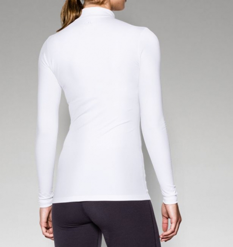 Жіноча термокофта Under Armour ColdGear Fitted Long Sleeve Mock White ціна