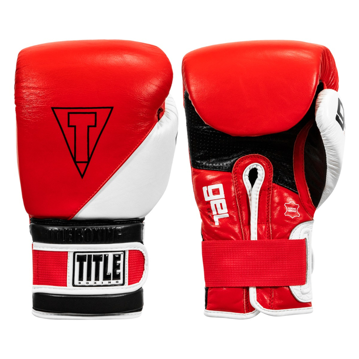 Боксерські рукавиці Title Gel E-Series Training&Sparring Gloves Red White Black купити