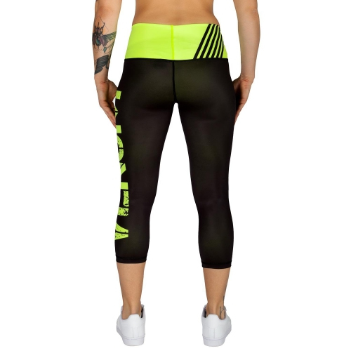 Womens Venum Power Leggings Crops Black Yellow buy