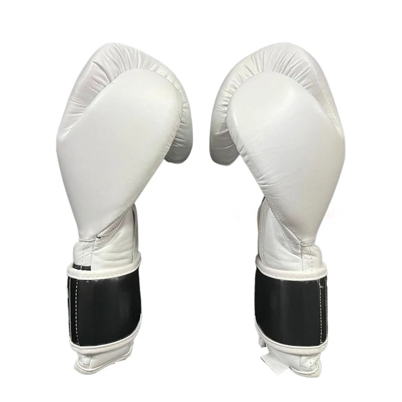 Боксерские перчатки Cleto Reyes Leather Contact Closure Gloves White купить