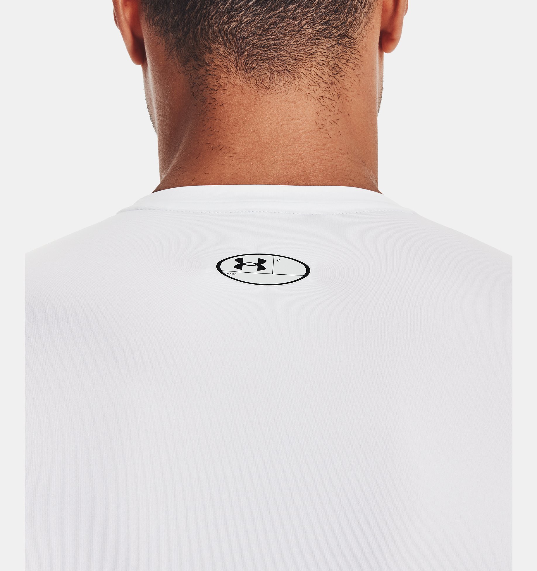 Mens Compression Long Sleeve Under Armour HeatGear® White Black size