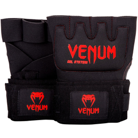 Накладки гелевые бинты Venum Gel Kontact Glove Wraps Black Red