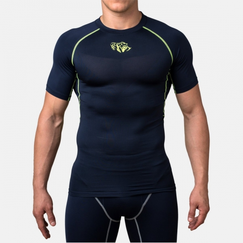 Компресійна футболка Peresvit Air Motion Navy Flu Yellow Short Sleeve ціна
