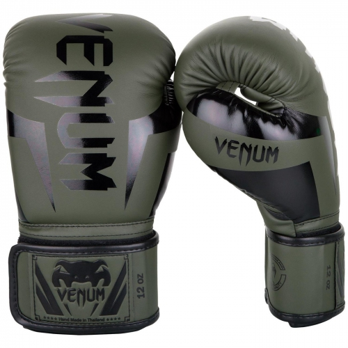 Боксерські рукавиці Venum Elite Boxing Gloves Khaki Black купити
