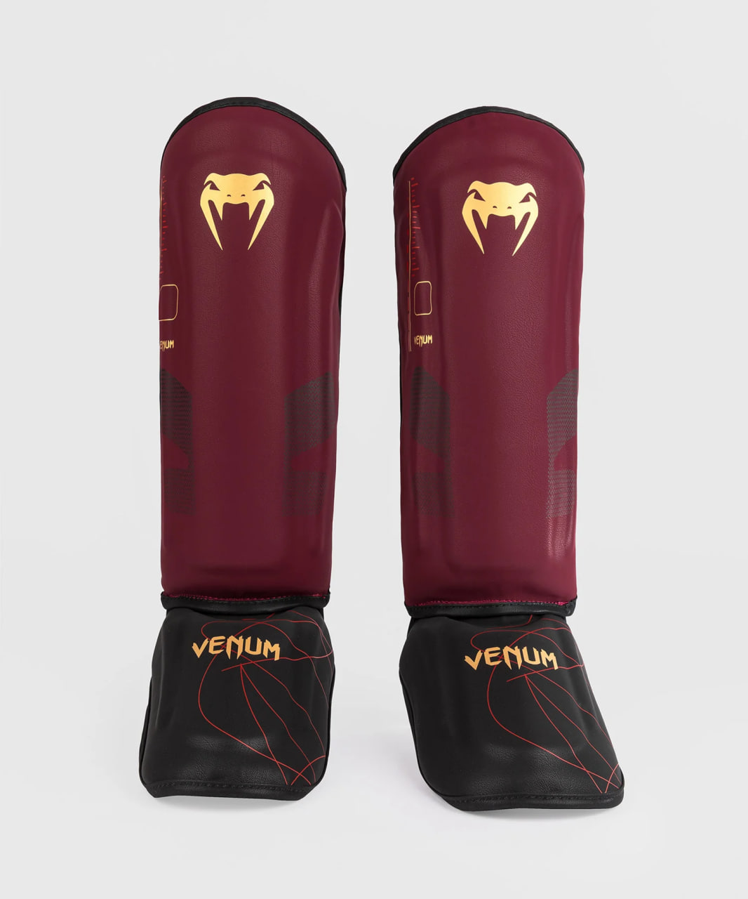 Защита голени Venum Tactical XT Shinguards - Black/Burgundy/Gold купить