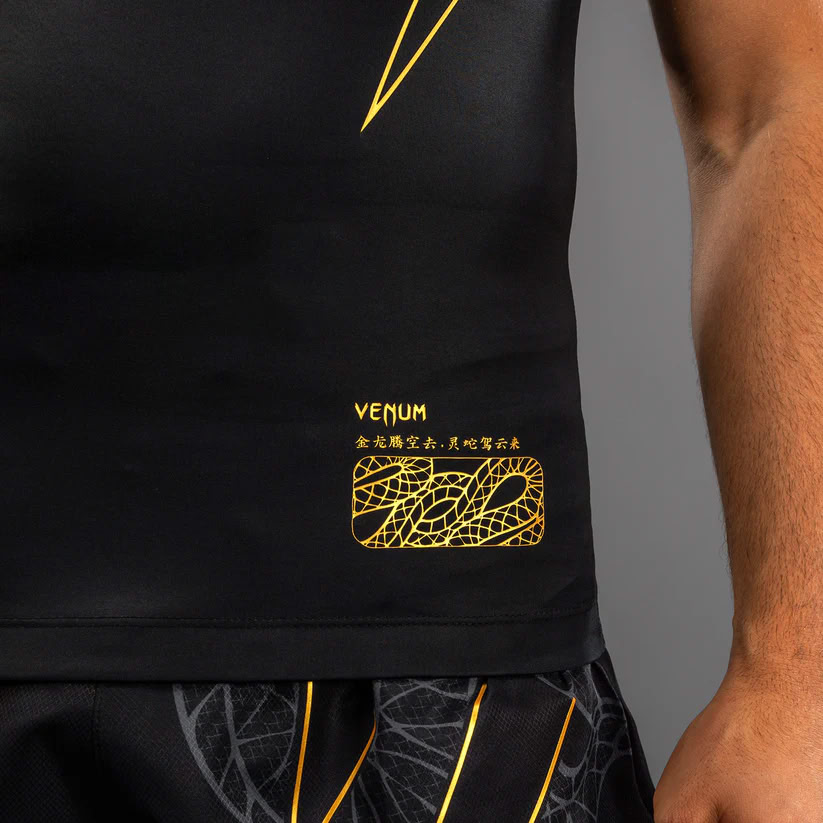 Venum Serpenti Sleeveless Rashguard Black Silver Gold where to buy