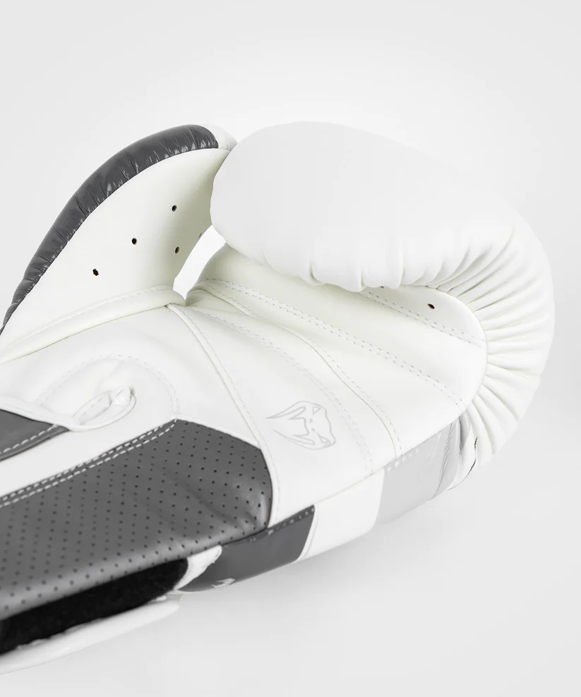 Venum Elite Evo Boxing Gloves - Grey White photo