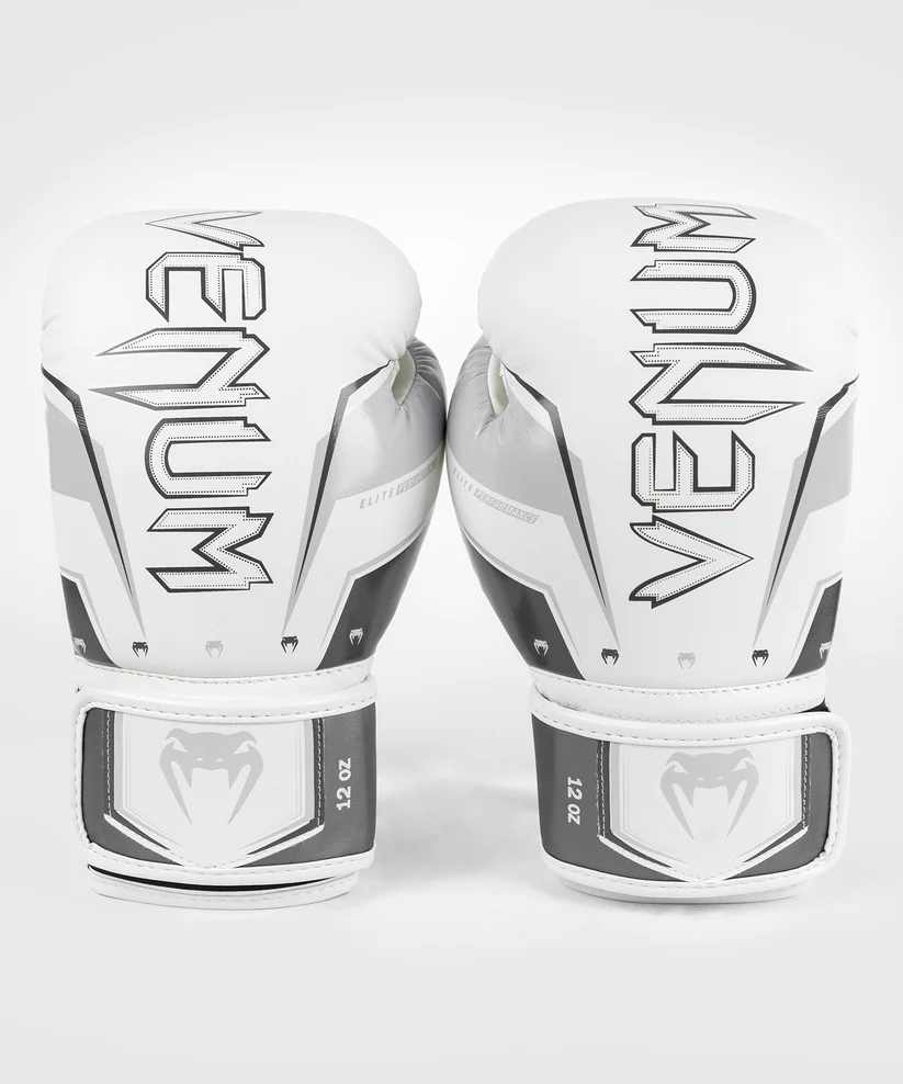 Venum Elite Evo Boxing Gloves - Grey White buy