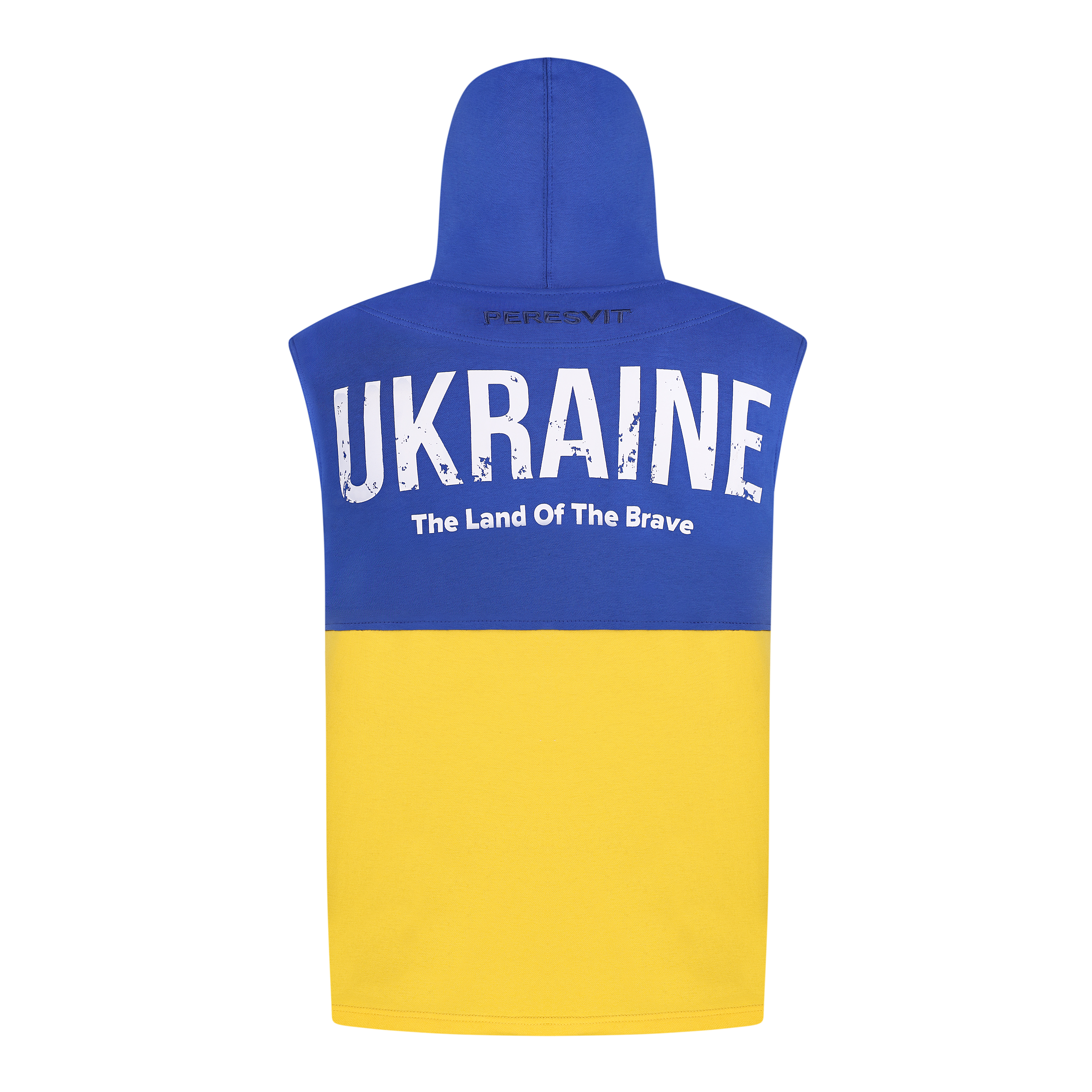 Peresvit Mens Sleeveless Hoodie Blue-Yellow buy