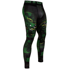 Компрессионные штаны Venum Green Viper Spats Black Green, Фото № 2