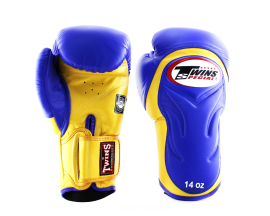 Боксерські рукавиці Twins Velcro Extra Design BGVL6 Gold Blue