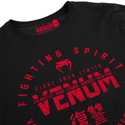 Лонгслів Venum Signature T-shirt Long Sleeves Black Red оригінал