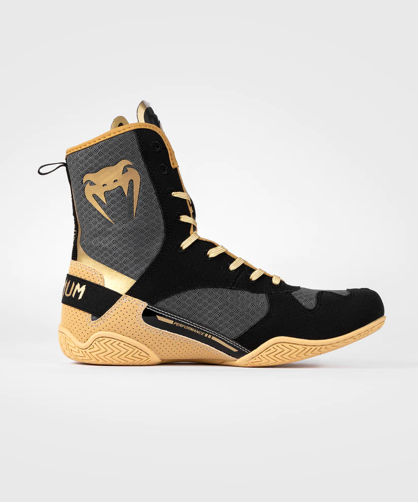 Боксерки Venum Elite Boxing Shoes Black Beige купить