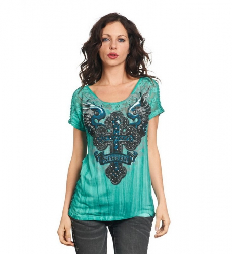 Жіноча футболка Sinful Feline Lace Panel Tee купити