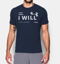 Футболка Under Armour I Will T-Shirt Charged Cotton Navy