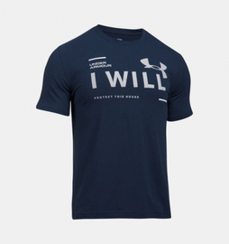Футболка Under Armour I Will T-Shirt Charged Cotton Navy, Фото № 4