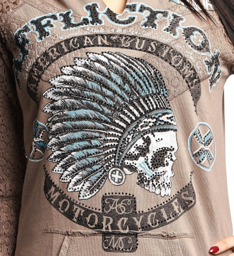 Женская толстовка Affliction AC Arrow Pullover Hood фото