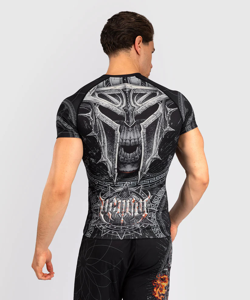 Чоловічий рашгард Venum Gladiator 5.0 Mens Short Sleeve Rashguard Black Silver ціна