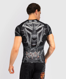 Мужской рашгард Venum Gladiator 5.0 Mens Short Sleeve Rashguard Black Silver цена