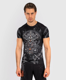 Мужской рашгард Venum Gladiator 5.0 Mens Short Sleeve Rashguard Black Silver