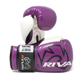 Boxing gloves Rival RB7 Fitness and Bag Glove Purple White