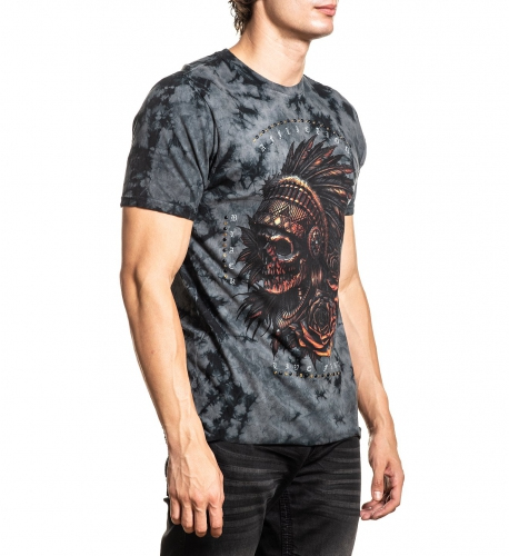 Футболка Affliction Forget In Obsidan SS Tee Doom Wash фото