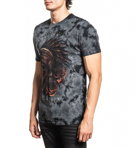 Футболка Affliction Forget In Obsidan SS Tee Doom Wash цена
