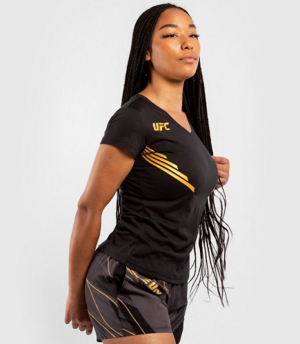 Womens Venum UFC Fight Night Black Gold T-shirt photo
