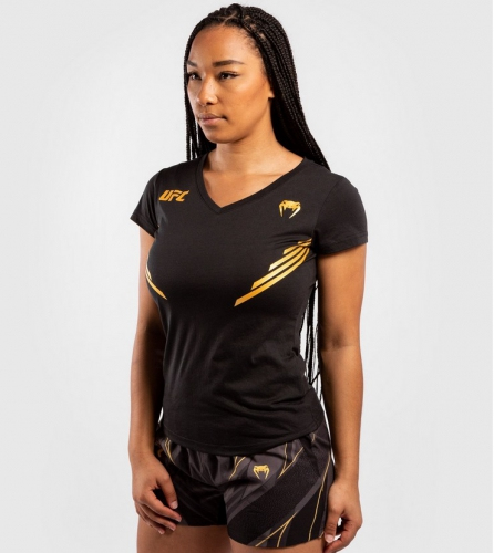 Womens Venum UFC Fight Night Black Gold T-shirt price