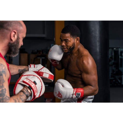 Ali Sting Punch Mitts White Red photo