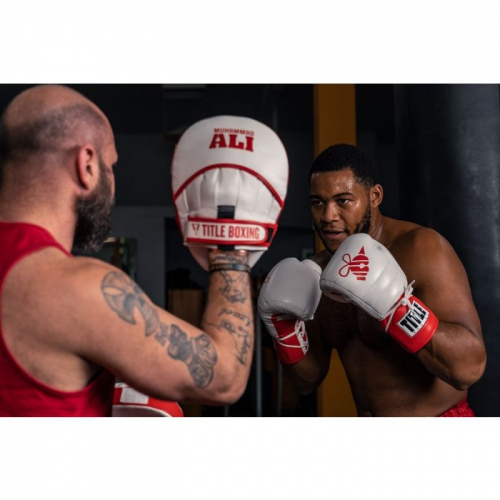 Ali Sting Punch Mitts White Red original