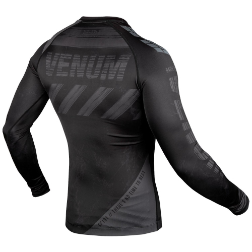 Компрессионная футболка Venum AMRAP Compression T-shirt Long Sleeves Black Grey купить