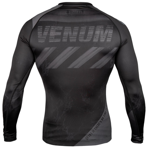 Компрессионная футболка Venum AMRAP Compression T-shirt Long Sleeves Black Grey цена