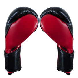 Боксерские перчатки Cleto Reyes High Precision Leather Training Gloves Black Red, Фото № 2