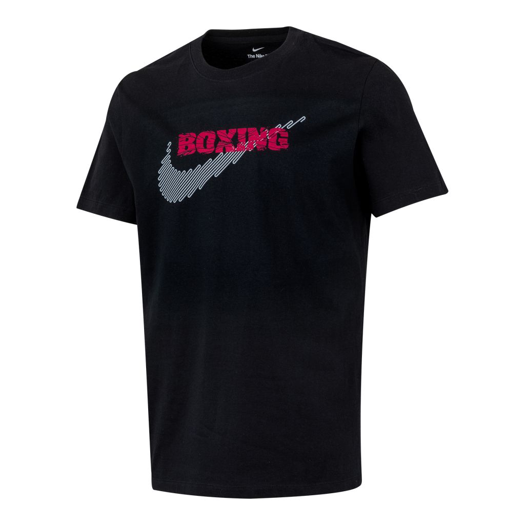 Футболка Nike Mens Boxing Rawdacious Tee Black White Crimson