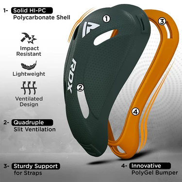Захист паху RDX Cx Polygel Groin Cup Orange купити