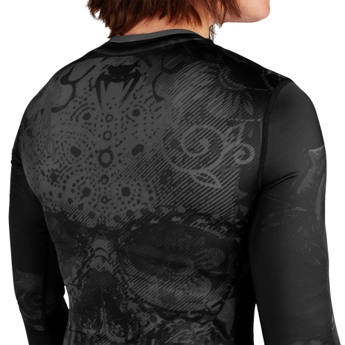 Женский рашгард Venum Santa Muerte 3.0 Long Sleeves Rashguard Black Black For Women фото