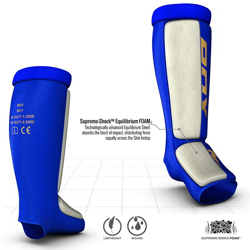 Захист гомілки RDX SI MMA Gel Padded Lightweight OEKO-TEX® Standard 100 Certified Blue купити