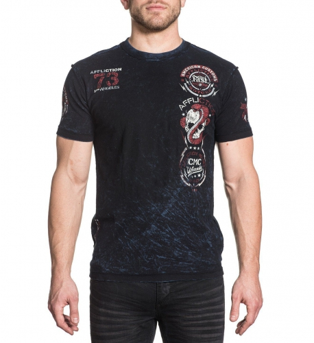 Двостороння футболка Affliction Bull Run Dusk Reversible Tee купити
