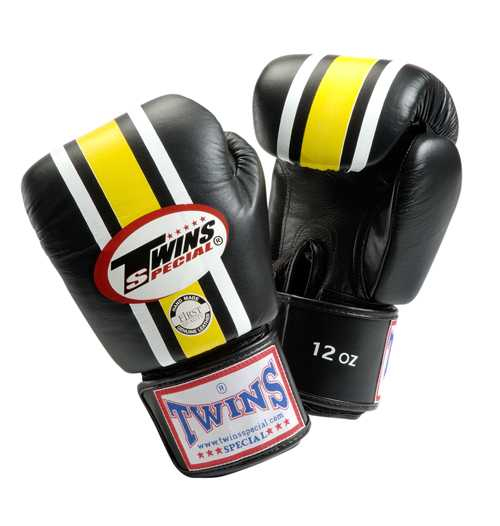 Боксерские перчатки Twins Lumpini Boxing Gloves Premium Leather Black