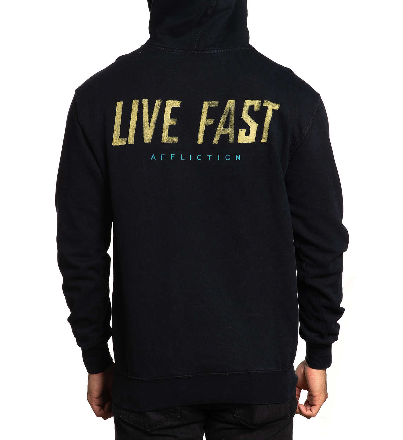 Толстовка Affliction Whiskey Smash Hood A24547 Black Lava Wash купить